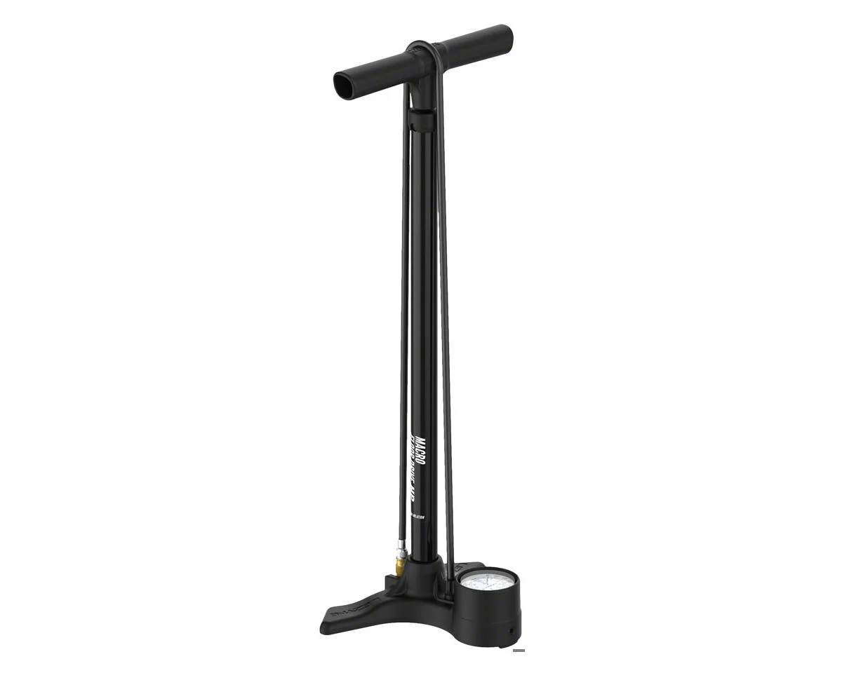 Lezyne Macro HP Floor Drive Floor Pump (Flat Black) (ABS Flip Chuck) (Presta/Schrader Valve Compatible)